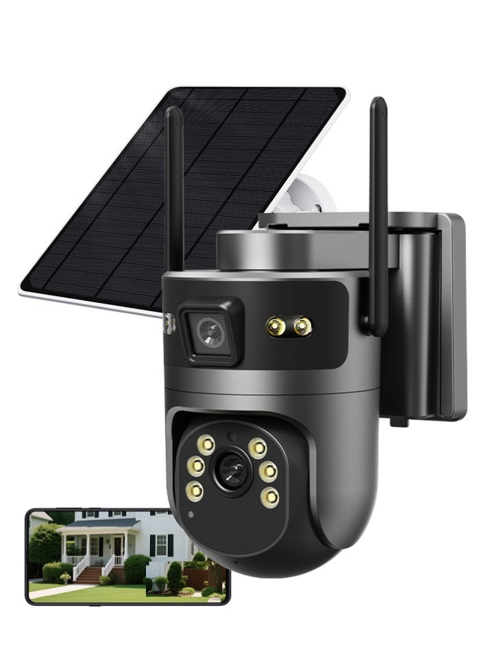 Solar Outdoor Camera, 8MP 4G Surveillance Camera, Dual Lens Dual View, 360° PTZ, AI Human Tracking, PIR Motion Detection, Color Night Vision, 2-Way Audio, In-Built SIM with Trial Data - Image 5